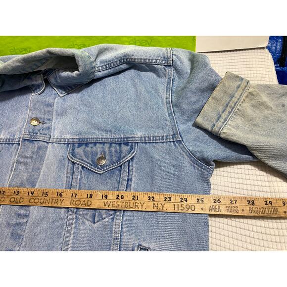 Vintage Pepsi Trucker Jacket Mens XL Light Wash Blue Denim Button 90s Y2K - Picture 5 of 11